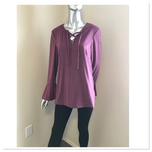 Purple Faux Suede Top